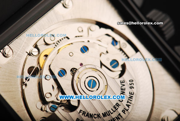 Franck Muller Black Cortez Chronograph Swiss Valjoux 7750 Automatic Movement PVD Case with Black Dial and Arabic Numeral Markers - Click Image to Close